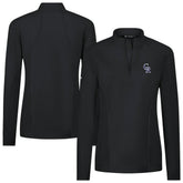 Colorado Rockies Levelwear Women's Upright Insignia 2.0 Quarter-Zip Tri-Blend Top for sale