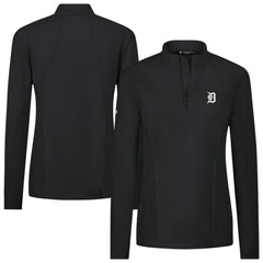 Detroit Tigers Levelwear Women's Upright Insignia 2.0 Quarter-Zip Tri-Blend Top Sale