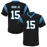 Jimmy Horn Jr. Carolina Panthers Youth Team Game Jersey - Black - Nike
