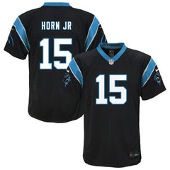 Jimmy Horn Jr. Carolina Panthers Youth Team Game Jersey - Black - Nike