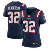 TreVeyon Henderson New England Patriots Women's Game Jersey - Navy - Nike