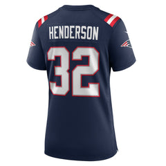 TreVeyon Henderson New England Patriots Women's Game Jersey - Navy - Nike