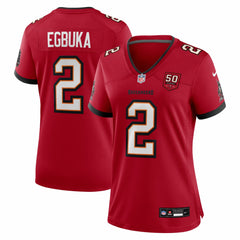 Emeka Egbuka Tampa Bay Buccaneers Women's Team 50th Season Game Jersey - Red - Nike