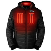 Baltimore Ravens ActionHeat 5V Battery Heated Full-Zip Hoodie Puffer Jacket - Black - NFL