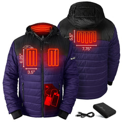 Baltimore Ravens ActionHeat 5V Battery Heated Full-Zip Hoodie Puffer Jacket - Purple - NFL