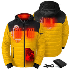 Pittsburgh Steelers ActionHeat 5V Battery Heated Colorblock Full-Zip Puffer Jacket - Black/Gold - NFL