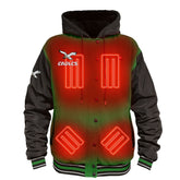 Philadelphia Eagles ActionHeat 5V Battery Heated Full-Snap Varsity Jacket - Kelly Green/Black - NFL