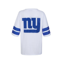 New York Giants Cuce Women's Rhinestone V-Neck Tunic - White - NFL