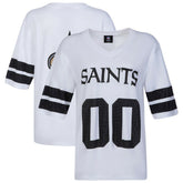 New Orleans Saints Cuce Women's Rhinestone V-Neck Tunic - White - NFL