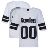 Pittsburgh Steelers Cuce Women's Rhinestone V-Neck Tunic - White - NFL