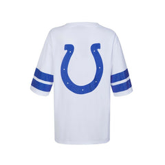 Indianapolis Colts Cuce Women's Rhinestone V-Neck Tunic - White - NFL