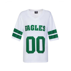 Philadelphia Eagles Cuce Women's Rhinestone V-Neck Tunic - White - NFL