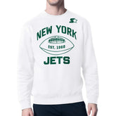 New York Jets Starter Green and White Forever Fleece Sweatshirt - White - NFL