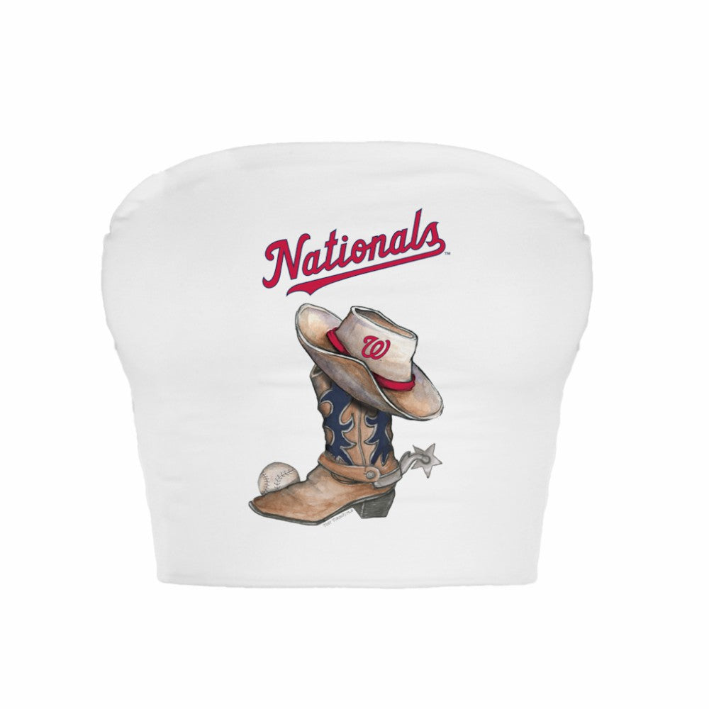 Washington Nationals Tiny Turnip Women's Cowboy Boot Crop Tube Top Sale