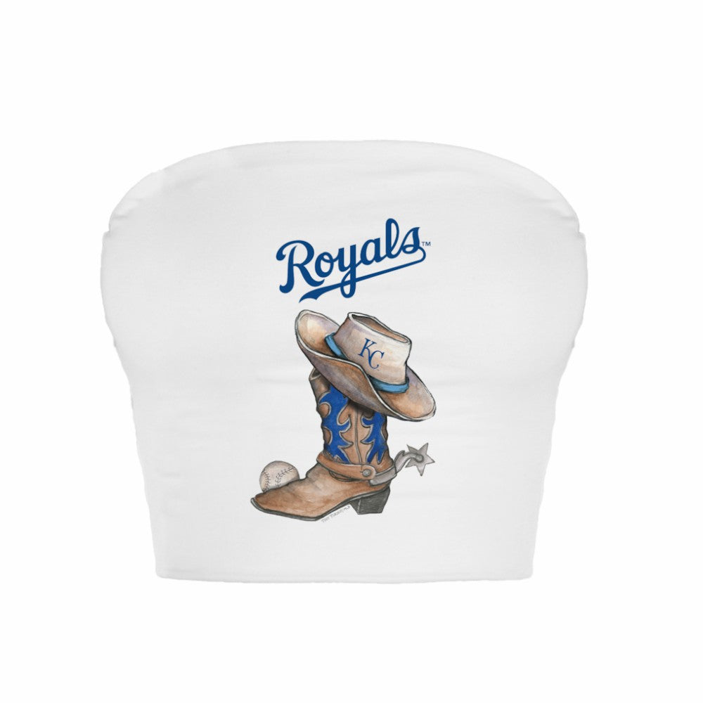 Kansas City Royals Tiny Turnip Women's Cowboy Boot Crop Tube Top for sale