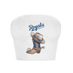 Kansas City Royals Tiny Turnip Women's Cowboy Boot Crop Tube Top for sale