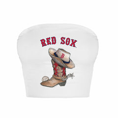 Boston Red Sox Tiny Turnip Women's Cowboy Boot Crop Tube Top Sale