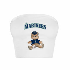 Seattle Mariners Tiny Turnip Women's Teddy Bear Crop Tube Top Discount