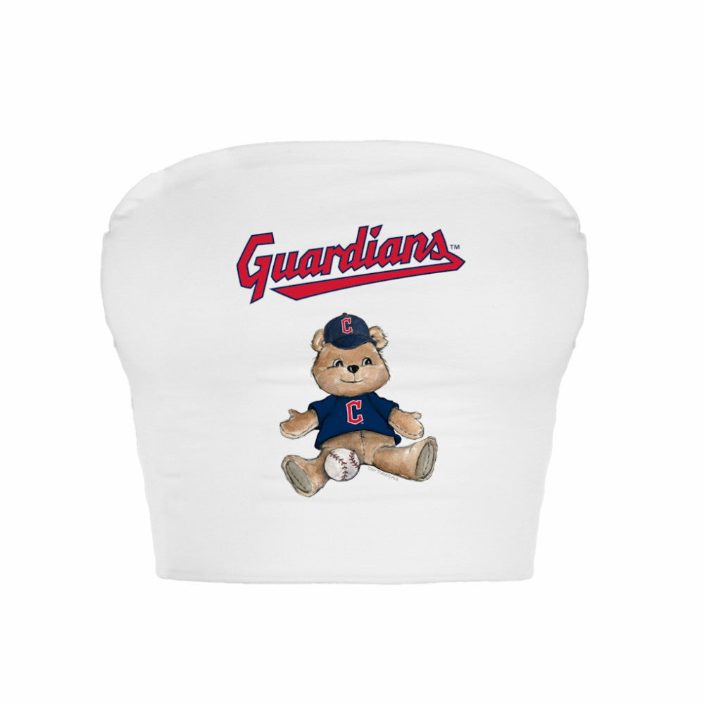 Cleveland Guardians Tiny Turnip Women's Teddy Bear Crop Tube Top Outlet