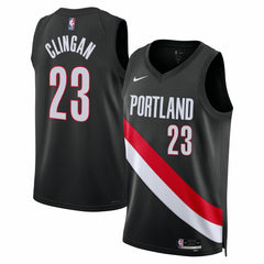 Nike Donovan Clingan Portland Trail Blazers Unisex Swingman Jersey Icon Edition Black