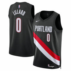 Nike Damian Lillard Portland Trail Blazers Unisex Swingman Jersey Icon Edition Black