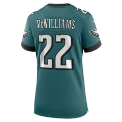 Mac McWilliams Philadelphia Eagles Women's Team Game Jersey - Midnight Green - Nike