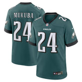 Andrew Mukuba Philadelphia Eagles Team Game Jersey - Midnight Green - Nike