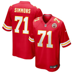 Josh Simmons Kansas City Chiefs Team Game Jersey - Red - Nike