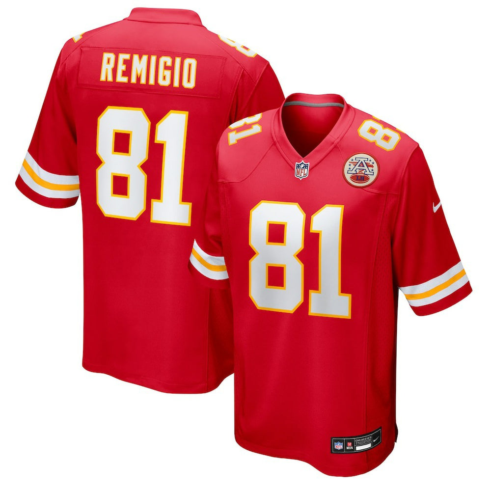 Nikko Remigio Kansas City Chiefs Team Game Jersey - Red - Nike