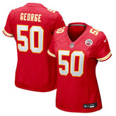 Brandon George Kansas City Chiefs Women's Team Game Jersey - Red - Nike