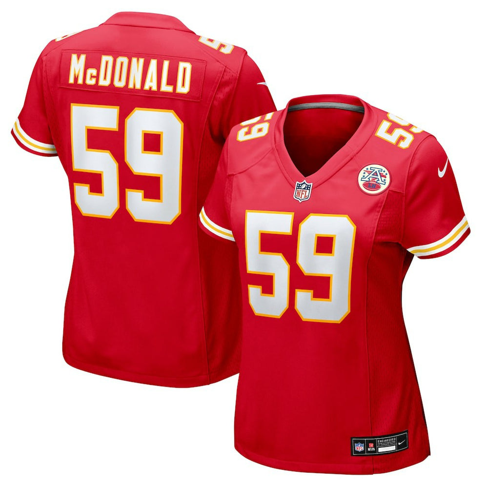 Cooper McDonald Kansas City Chiefs Women's Team Game Jersey - Red - Nike