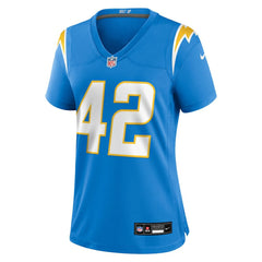 Tucker Fisk Los Angeles Chargers Women's Team Game Jersey - Powder Blue - Nike