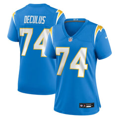 Austin Deculus Los Angeles Chargers Women's Team Game Jersey - Powder Blue - Nike