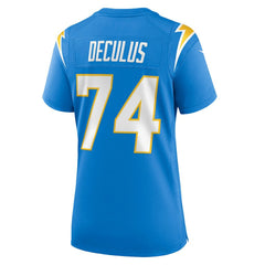 Austin Deculus Los Angeles Chargers Women's Team Game Jersey - Powder Blue - Nike