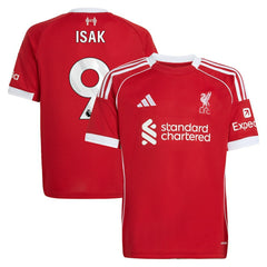 Adidas - Alexander Isak Liverpool Youth 2025/26 Home Replica Player Jersey - Red