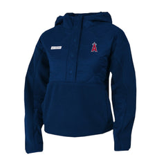 Los Angeles Angels Columbia Women's Cloud Point Hooded Fleece Half-Snap Pullover Jacket Outlet