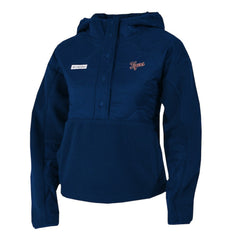 Detroit Tigers Columbia Women's Cloud Point Hooded Fleece Half-Snap Pullover Jacket Discount