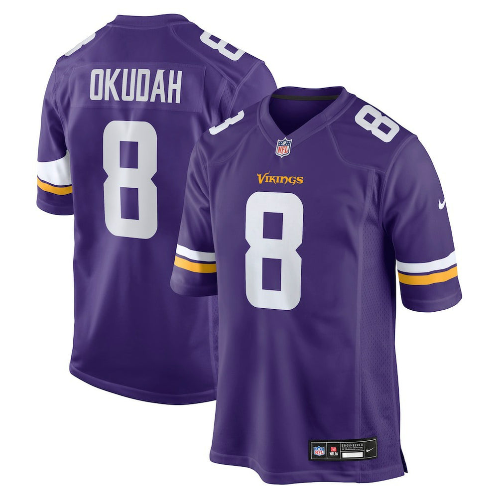 Jeff Okudah Minnesota Vikings Team Game Jersey - Purple - Nike