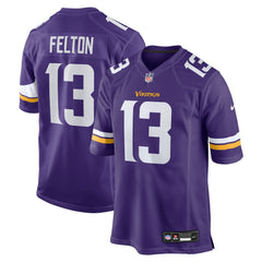 Tai Felton Minnesota Vikings Team Game Jersey - Purple - Nike