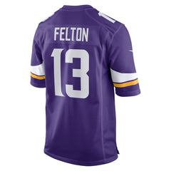 Tai Felton Minnesota Vikings Team Game Jersey - Purple - Nike