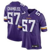 Chaz Chambliss Minnesota Vikings Team Game Jersey - Purple - Nike