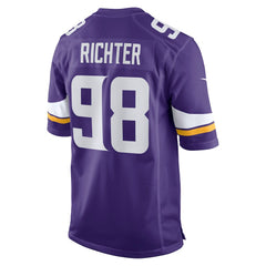 Bo Richter Minnesota Vikings Team Game Jersey - Purple - Nike