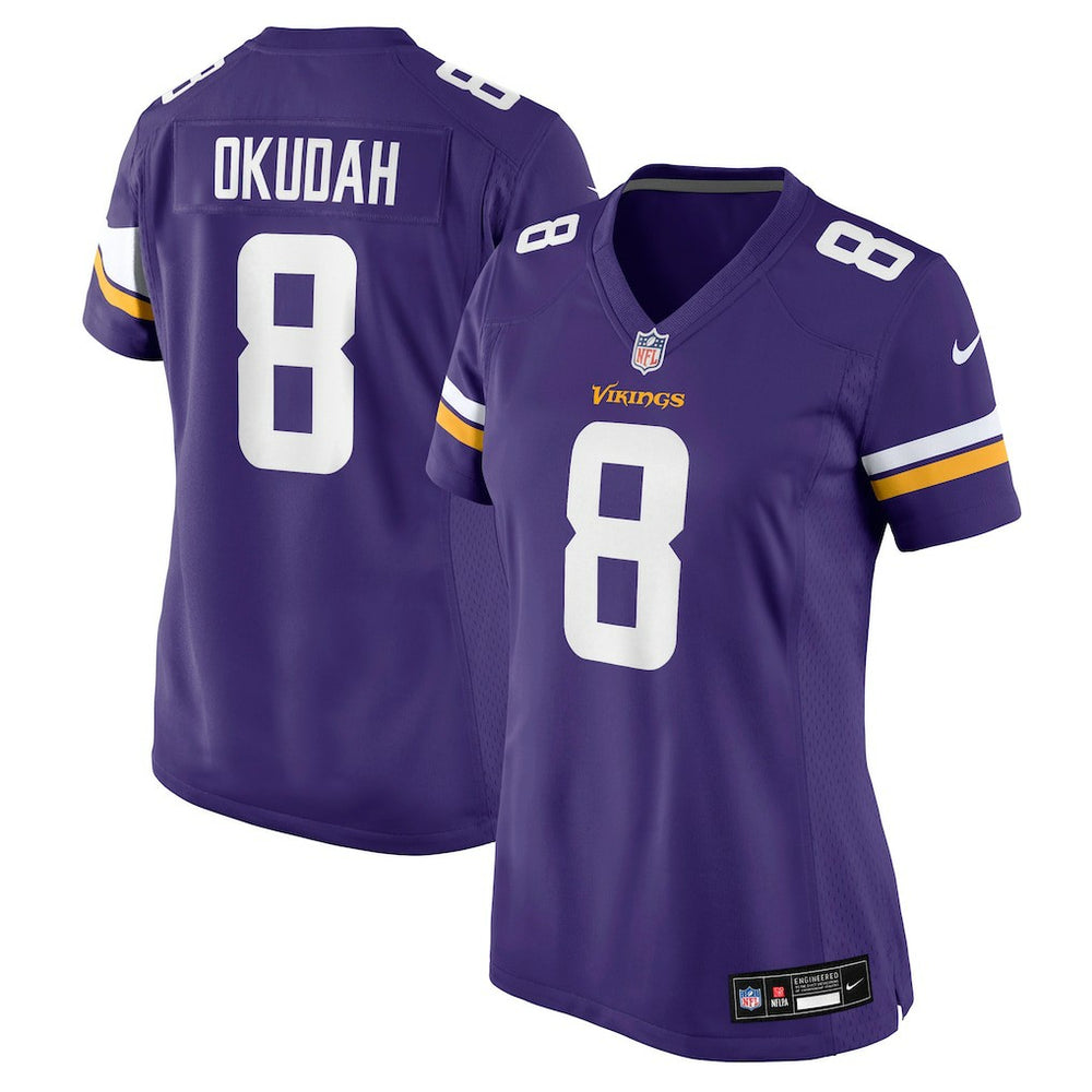 Jeff Okudah Minnesota Vikings Women's Team Game Jersey - Purple - Nike