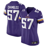 Chaz Chambliss Minnesota Vikings Women's Team Game Jersey - Purple - Nike