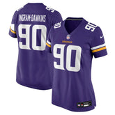 Tyrion Ingram-Dawkins Minnesota Vikings Women's Team Game Jersey - Purple - Nike