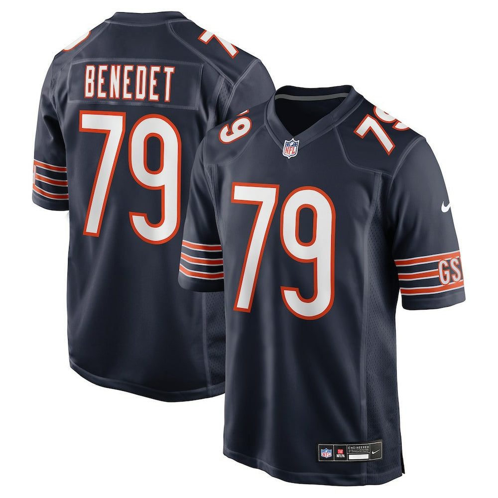 Theo Benedet Chicago Bears Team Game Jersey - Navy - Nike