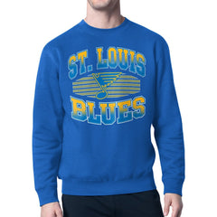 St. Louis Blues Starter Team Grit Graphic Fleece Pullover Sweatshirt - Blue | NHL on sale