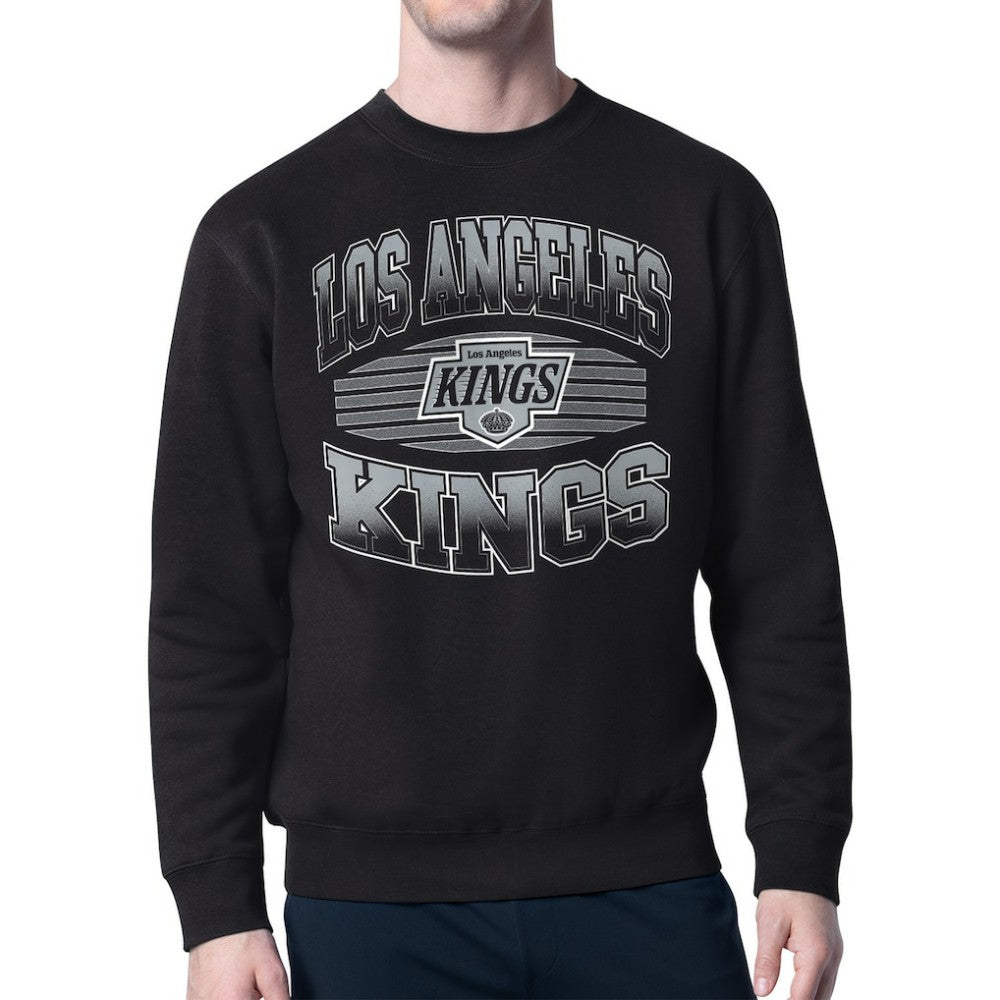 Los Angeles Kings Starter Team Grit Graphic Fleece Pullover Sweatshirt - Black | NHL Clearance