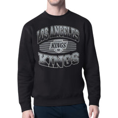 Los Angeles Kings Starter Team Grit Graphic Fleece Pullover Sweatshirt - Black | NHL Clearance