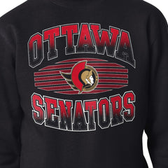 Ottawa Senators Starter Team Grit Graphic Fleece Pullover Sweatshirt - Black | NHL near me